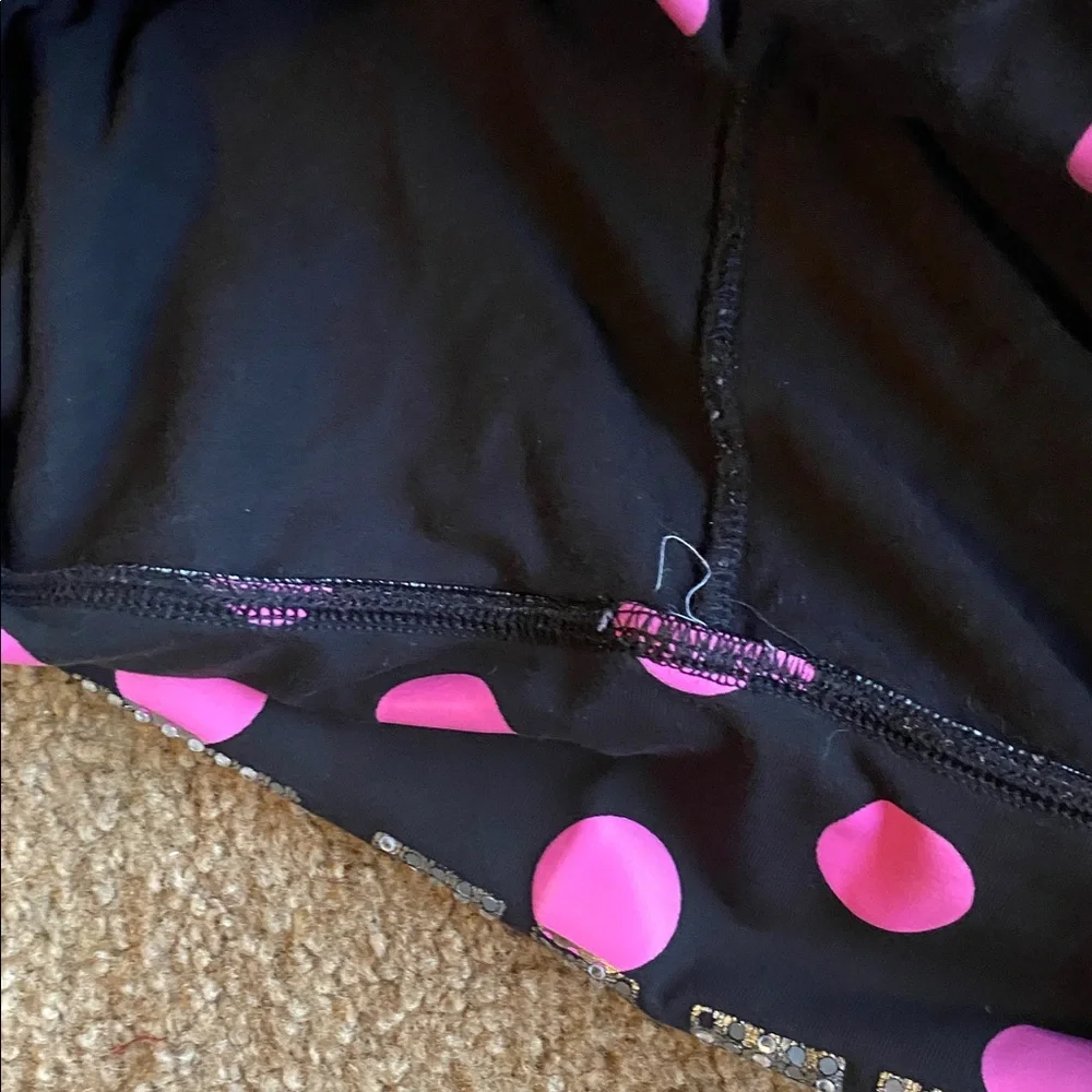 PINK Victoria's Secret y2k Leggings with Pink Polka Dots - Picture 6 of 6